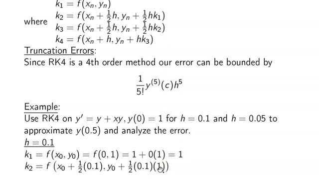 Ch. 9.2 Runge-Kutta Methods смотреть онлайн