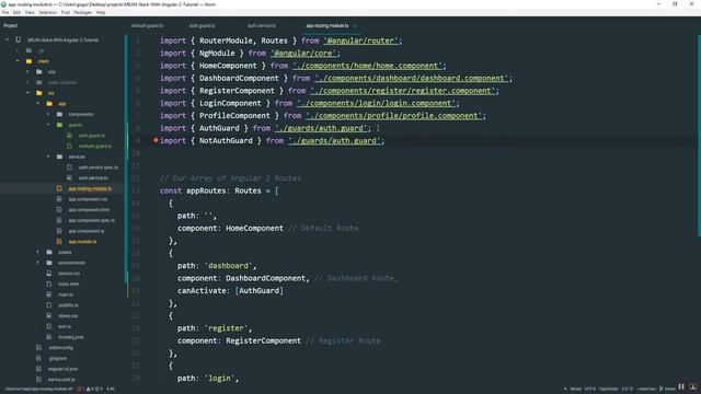 MEAN Stack Tutorial with Angular 2 - Part 7: AuthGuard/CanActivate/Restricted Routes смотреть онлайн