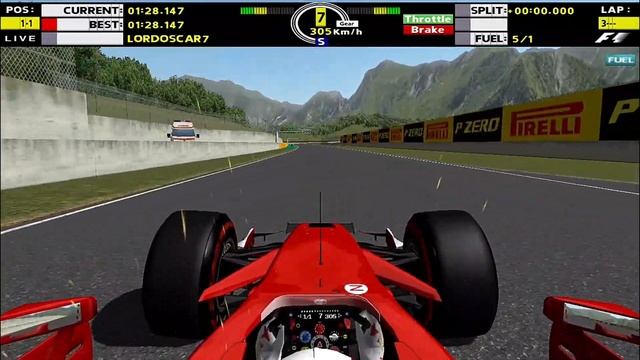 Juan Pablo Montoya Onboard Ferrari F2008 (Mugello Circuit) - F1 Challenge 99-02 смотреть онлайн