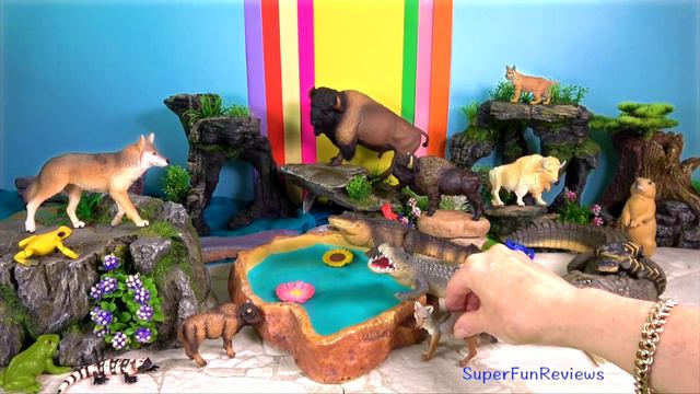 Wild ZOO Animal Toys For Kids - Learn Animal Names - Learn Colors - North American Animals 1 смотреть онлайн