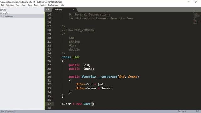 Typed properties PHP 7.4 смотреть онлайн