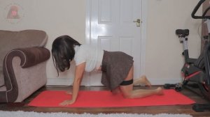 Yoga in skirt