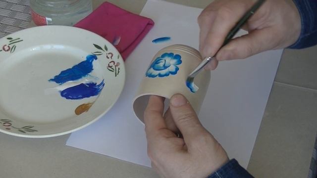 Роспись акриловыми красками деревянной поверхности. Professional decorative painting. смотреть онлайн