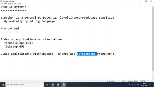 PYTHON tutorials || Demo - 1 || by Mr. Mohan Reddy On 20-08-2020 @6PM смотреть онлайн
