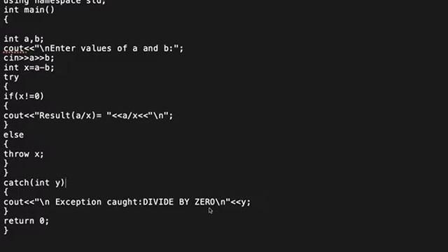 Exception handling mechanism for handling Division by zero and Array index out of bounds exceptions смотреть онлайн