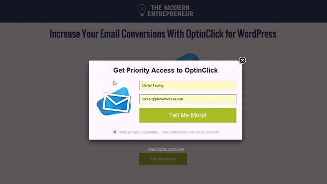 OptinClick WordPress Plugin Demo - Create Two Step Email Marketing Optin Forms With Ease смотреть онлайн