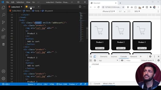 event bubbling in JavaScript | js interview question смотреть онлайн