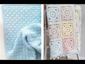 Уютные и мягкие пледы крючком