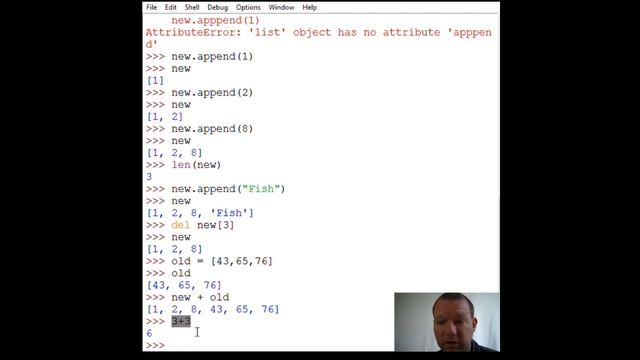 Python Basics Lists Append and Extend Methods смотреть онлайн