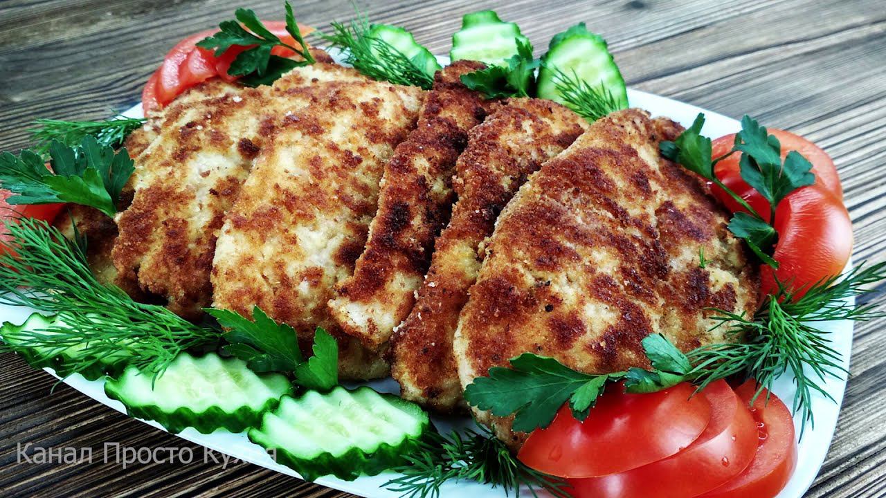 Самый вкусный и простой рецепт сочной куриной грудки в хрустящей панировке (Субтитры) смотреть онлайн