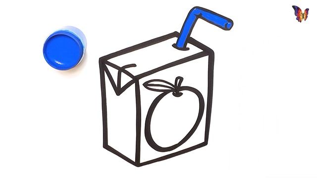 How to draw apple juice for kids смотреть онлайн