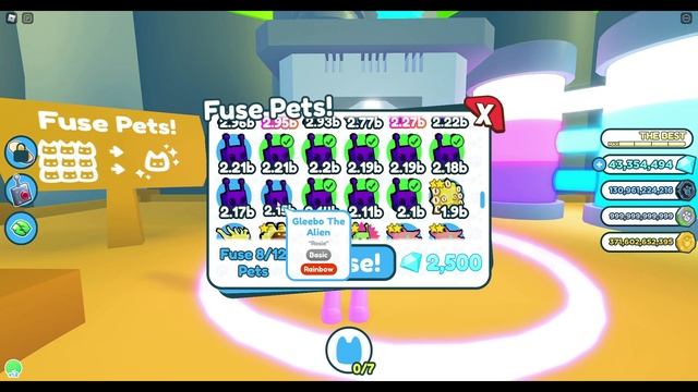 What happens if you fuse 12 Rainbow Gleebo the Alien? | Pet Simulator X - Alien UPDATE смотреть онлайн