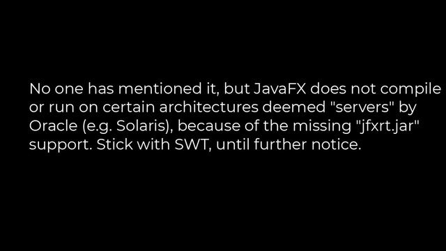 Java :Swing vs JavaFx for desktop applications [closed](5solution) смотреть онлайн