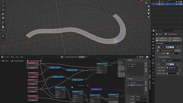 Blender Geometry Nodes Race Track Experiment смотреть онлайн