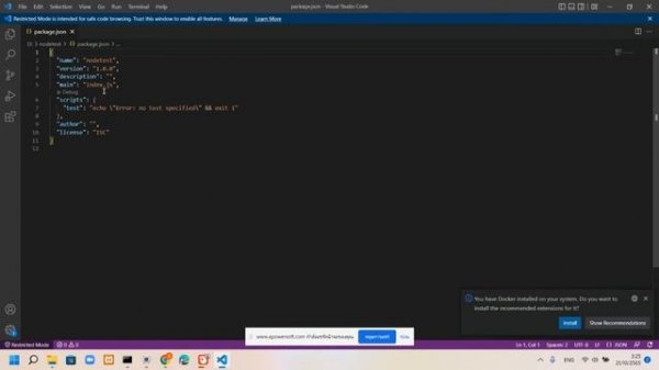 npm init and npm install
