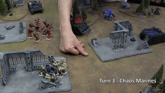 Battle Report (Summary) - Space Wolves vs Chaos Marines - Warhammer 40k смотреть онлайн