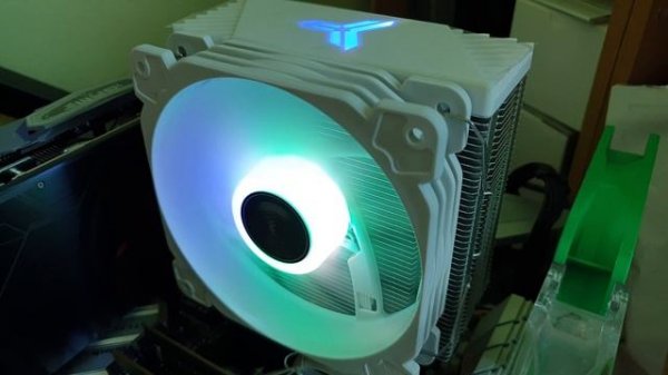 JONSBO CR-1000 AUTO RGB (WHITE) CPU쿨러 작동 영상