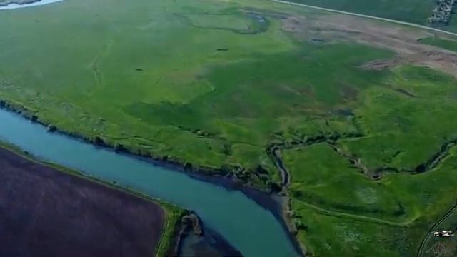 Река Егорлык с высоты птичьего полета. Рыбалка на Егорлыке (Левоегорлыкский). Буферное водохранилищ смотреть онлайн