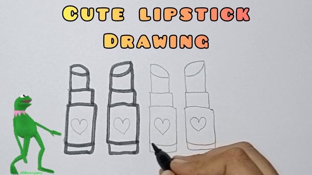 Drawing Lipstick,how to draw a lipstick for children's, Coloring and Painting #artforkids смотреть онлайн