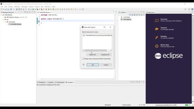 Printing HelloWorld in Java - Java Tutorials in Telugu - Session 2 - Java Hello World Program смотреть онлайн