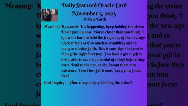 Daily Starseed Oracle Card November 5, 2023 #tarot смотреть онлайн