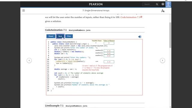 Daniel Liang Java Section 7.3 смотреть онлайн