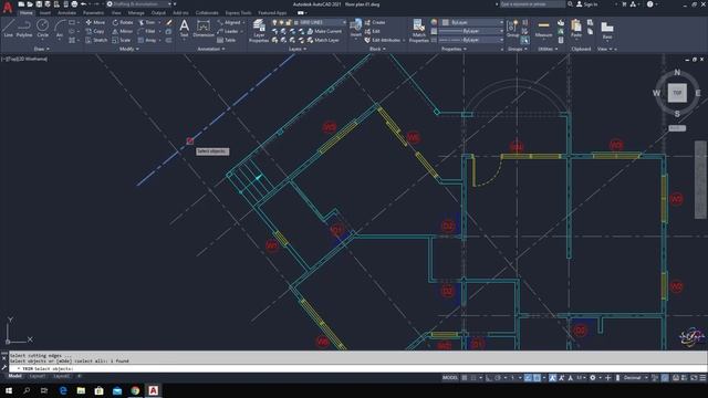 Autocad 2021 Floor Plan 01 start to finished смотреть онлайн