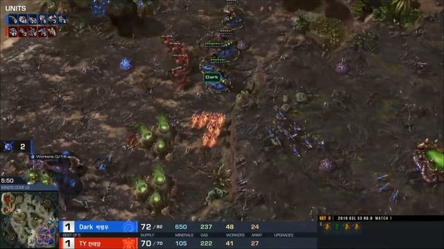 GSL CodeS PLAYOFF: Четвертьфинал Dark (Z) vs TY (T) - Global StarCraft II League 2019 Season 3 смотреть онлайн