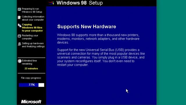 PCem v17 - Windows 98 SE VM setup, installation, and Demo смотреть онлайн