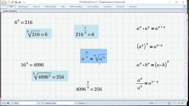 Степенная функция с дробным показателем (продолжение)