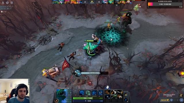 Интеллектуальные дотеры на 5000 MMR | Тайдхантер через Метеор Хаммер смотреть онлайн