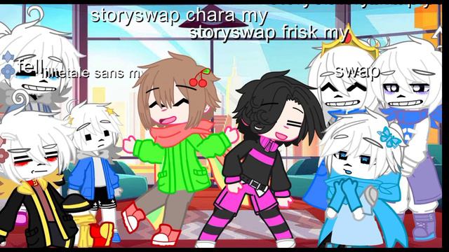 Sans aus react to frisk and chara😍Undertale💓 смотреть онлайн
