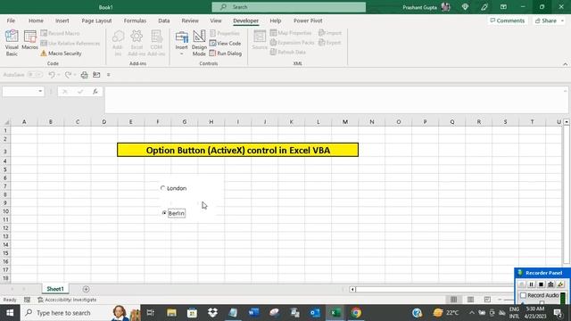 Option Button (ActiveX) control in Excel VBA смотреть онлайн