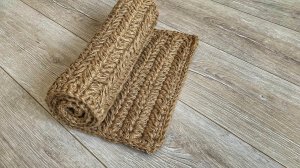 Ковер из джута «Брюгге». Бесплатный мастер-класс ковер вязаный крючком