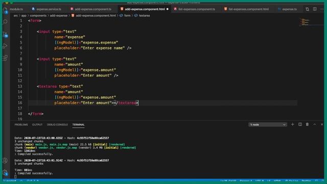 11 Angular 9 and Spring Boot CRUD Tutorial - Create angular form and save the expense details смотреть онлайн