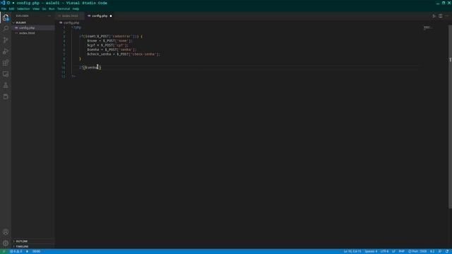 Criando e configurando um Banco SQL com PHP - Enviando Dados de Formulário para Banco SQL (Parte 02 смотреть онлайн