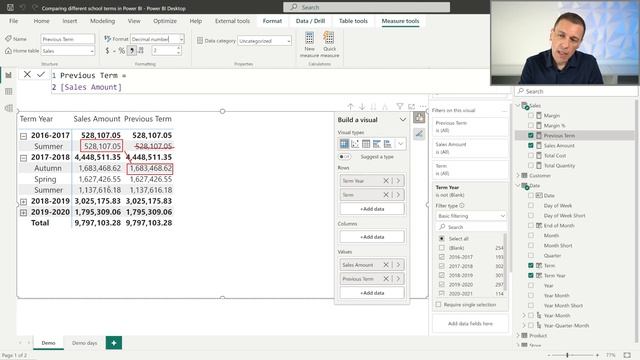 Comparing different school terms in Power BI смотреть онлайн