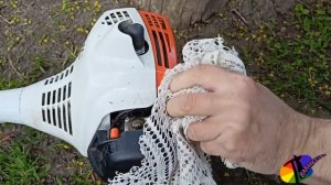 Бензиновый триммер Stihl FS 55. Как заправить и запустить двигатель.