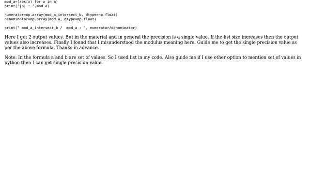 How to calculate modulus value for a set of values in python? смотреть онлайн