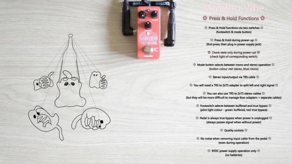Nux Voodoo Vibe DEMO | Stereo I/O, THE Budget UNIVIBE | Guitar + 5 string Bass, In Front vs FX Loop