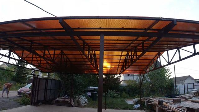 Навес для авто 7.5 х 8 метров