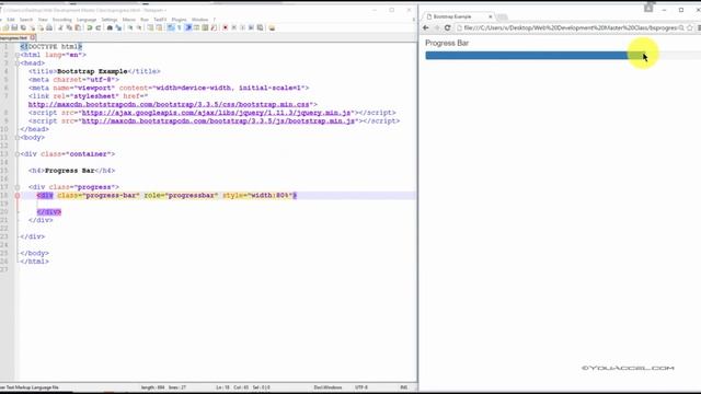 Section 2 Bootstrap Section, Lecture 58 Bootstrap Progress Bars смотреть онлайн