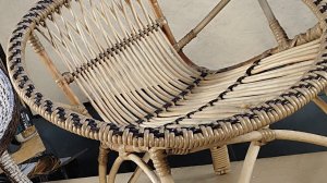 Плетеное кресло родом из СССР, каркас  из лозы