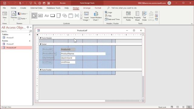 Continuous Forms in Microsoft Access. Product Inventory List Form. Click to Open Specific Product. смотреть онлайн