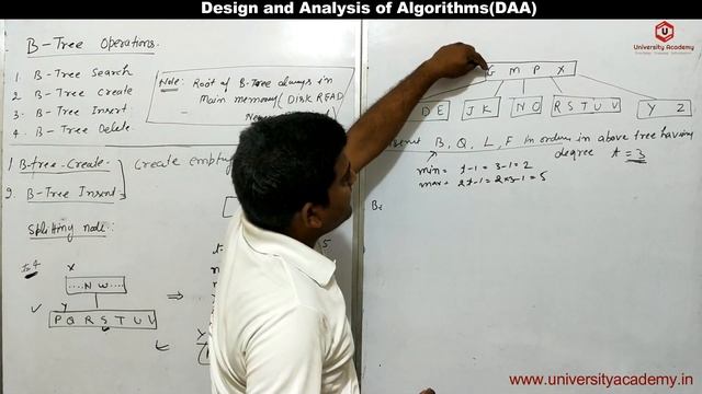 DAA41: Creating an empty B-tree| Splitting a node in a B-tree|Inserting a key into a B-tree in hind смотреть онлайн