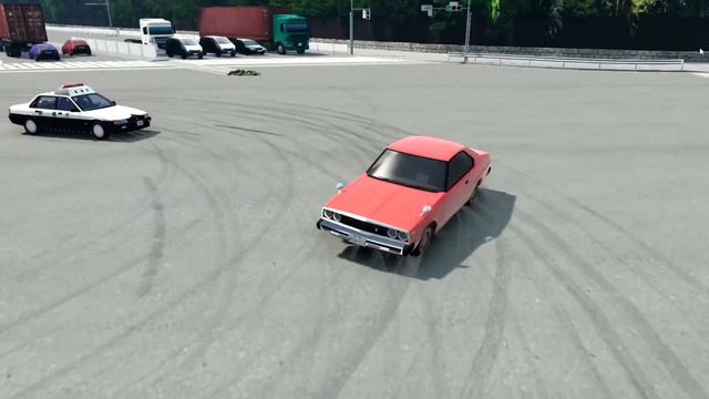 【BeamNG.Drive】あぶない刑事風の80年代カースタント "Dangerous Detectives"-like 1980s Japanese police car stunts смотреть онлайн