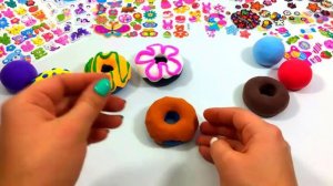 Diy plasticine donuts / Как сделать Пончики из легкого пластилина Радужные  Пончики  Донатс