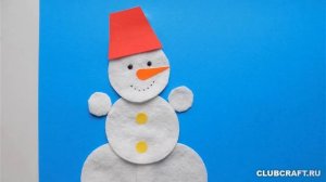 Как сделать ?снеговика из ватных дисков