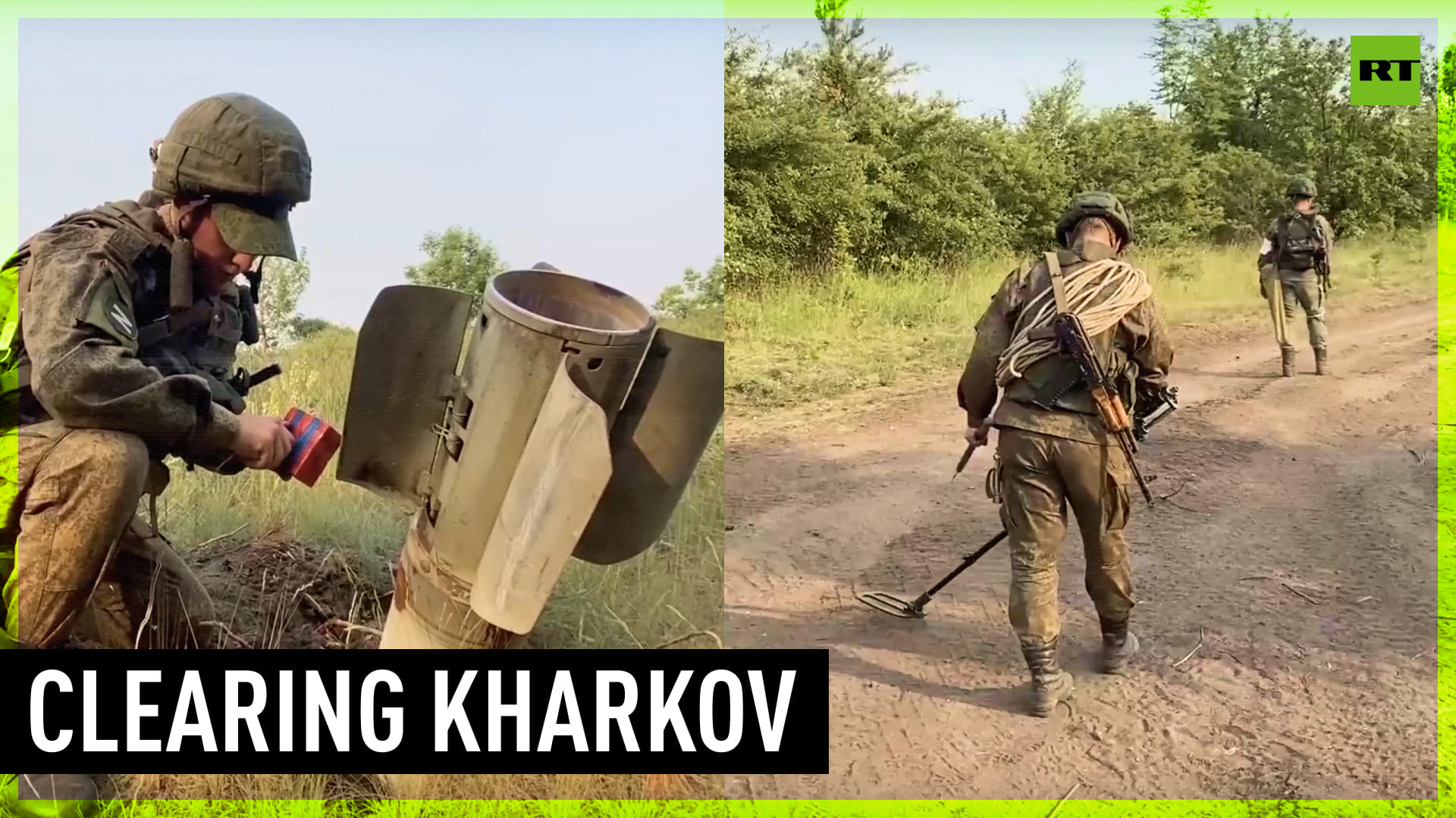 Russian Sappers Demine Kharkov Region