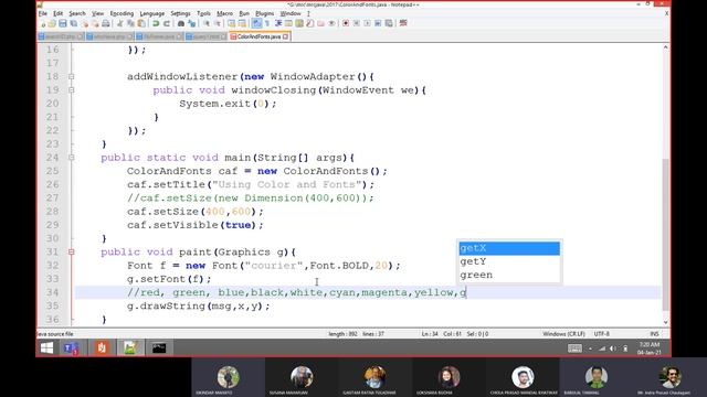 Java AWT: Colors and Fonts смотреть онлайн